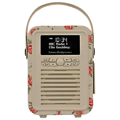 VQ Retro Mini DAB/FM Bluetooth Digital Radio, Emma Bridgewater Patterns Rose & Bee